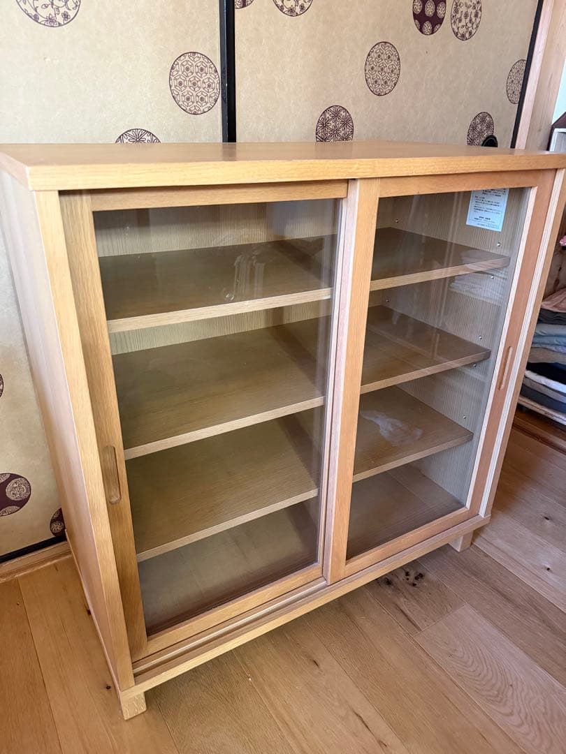 【1月限定出品】無印良品　廃盤　ガラスキャビネット