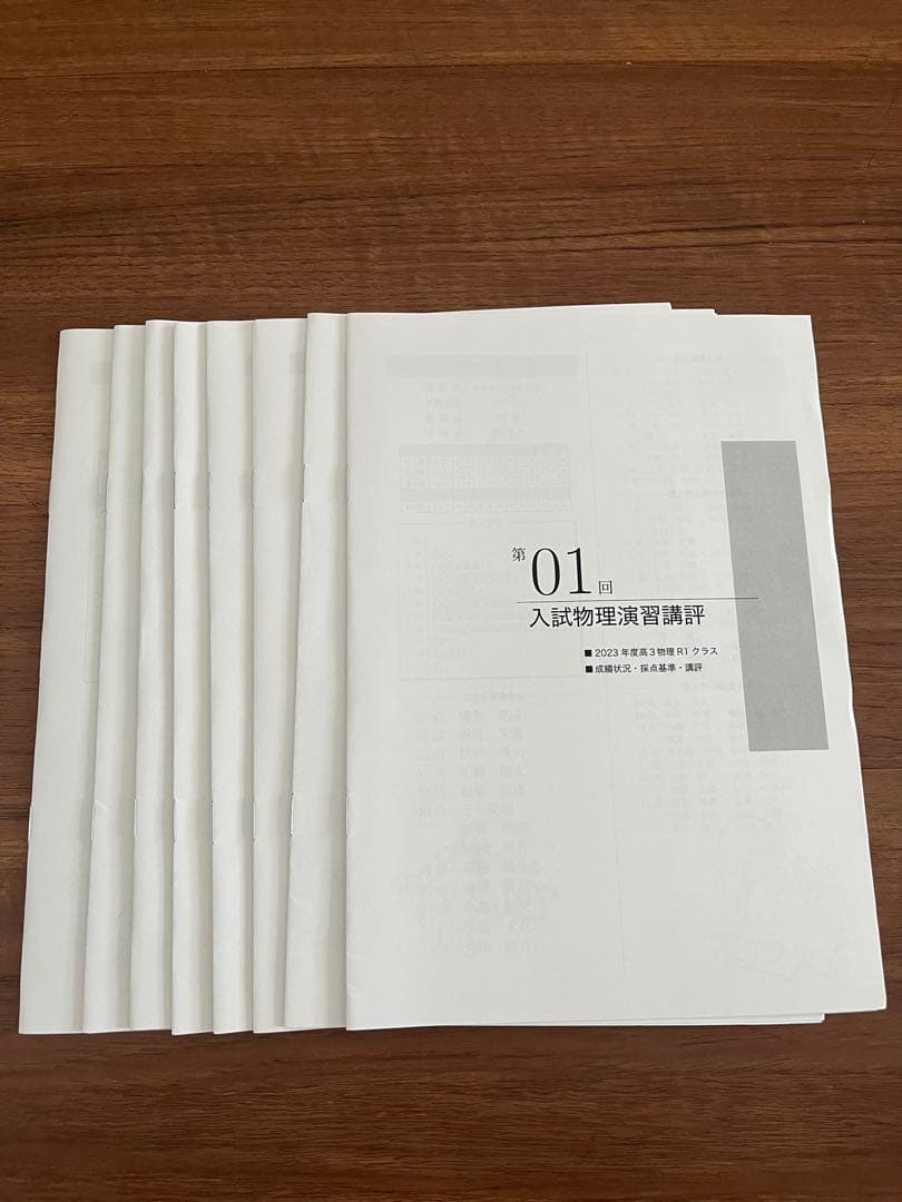 鉄緑会　高3物理　最上位クラス人気講師　久保先生冊子　テキスト一年分　フルセット