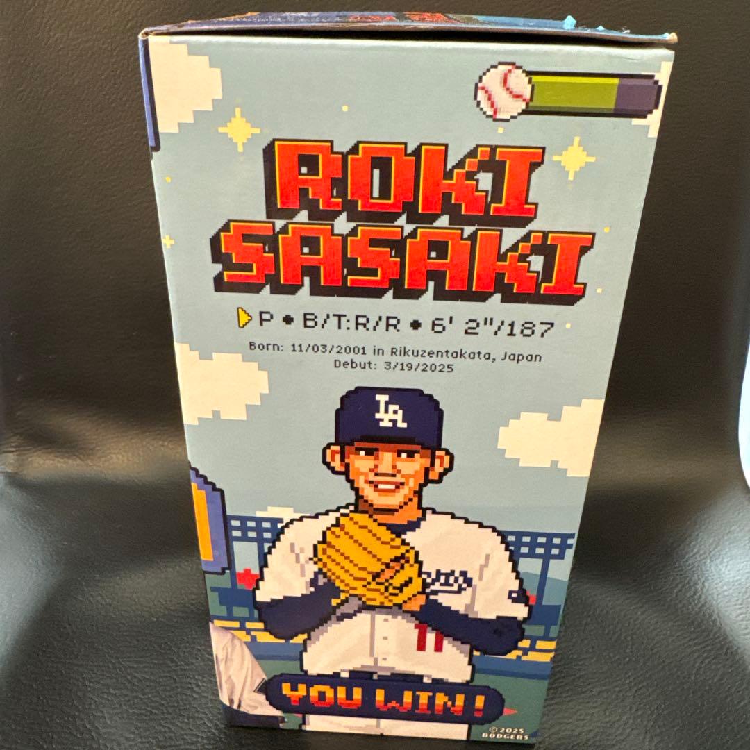 【ドジャース スタジアム限定】8/4 限定 佐々木朗希　記念 ボブルヘッド