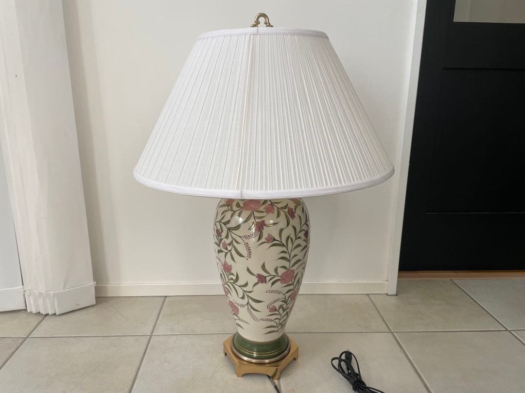 美品 ロイヤル 九谷 薩摩 テーブルスタンド 照明 陶器 モダン 最高級 ライト