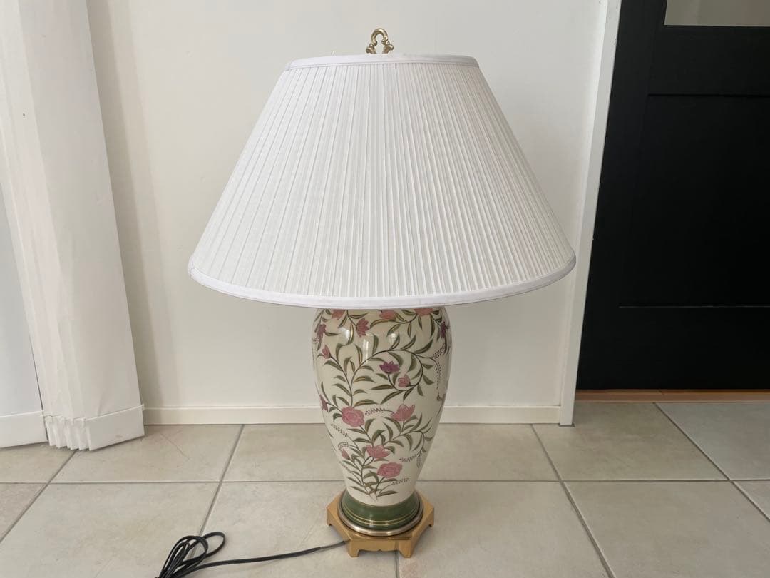 美品 ロイヤル 九谷 薩摩 テーブルスタンド 照明 陶器 モダン 最高級 ライト