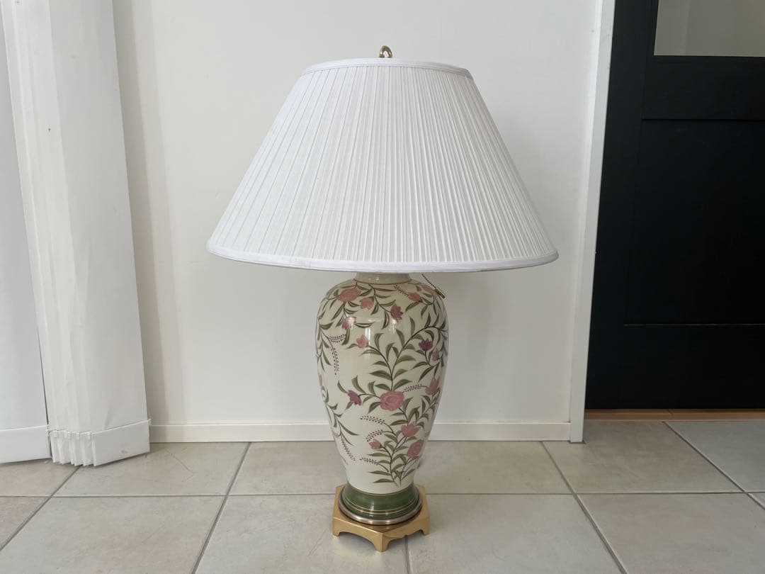 美品 ロイヤル 九谷 薩摩 テーブルスタンド 照明 陶器 モダン 最高級 ライト