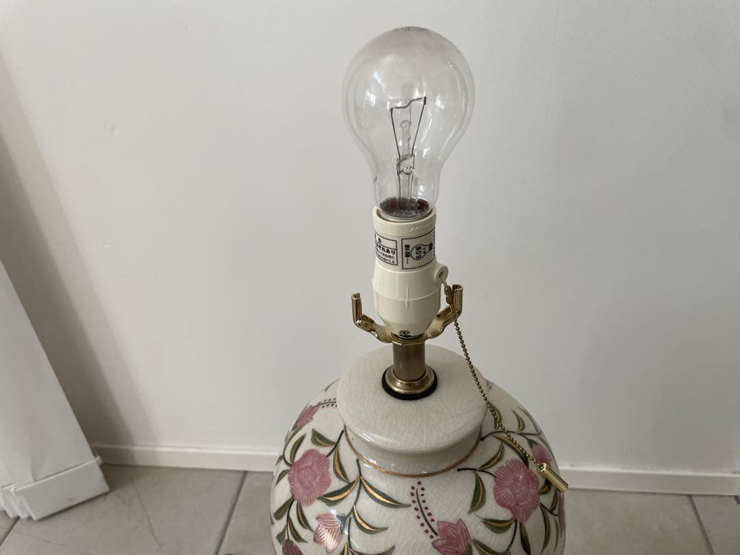 美品 ロイヤル 九谷 薩摩 テーブルスタンド 照明 陶器 モダン 最高級 ライト