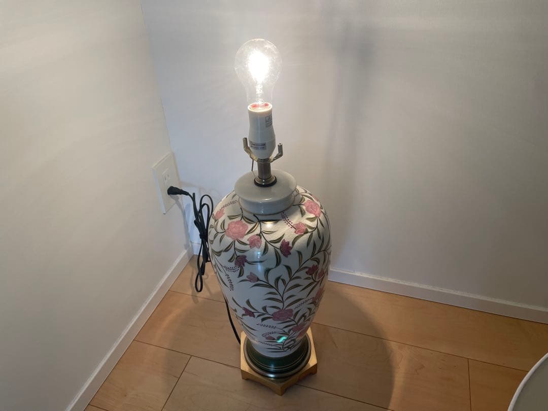 美品 ロイヤル 九谷 薩摩 テーブルスタンド 照明 陶器 モダン 最高級 ライト