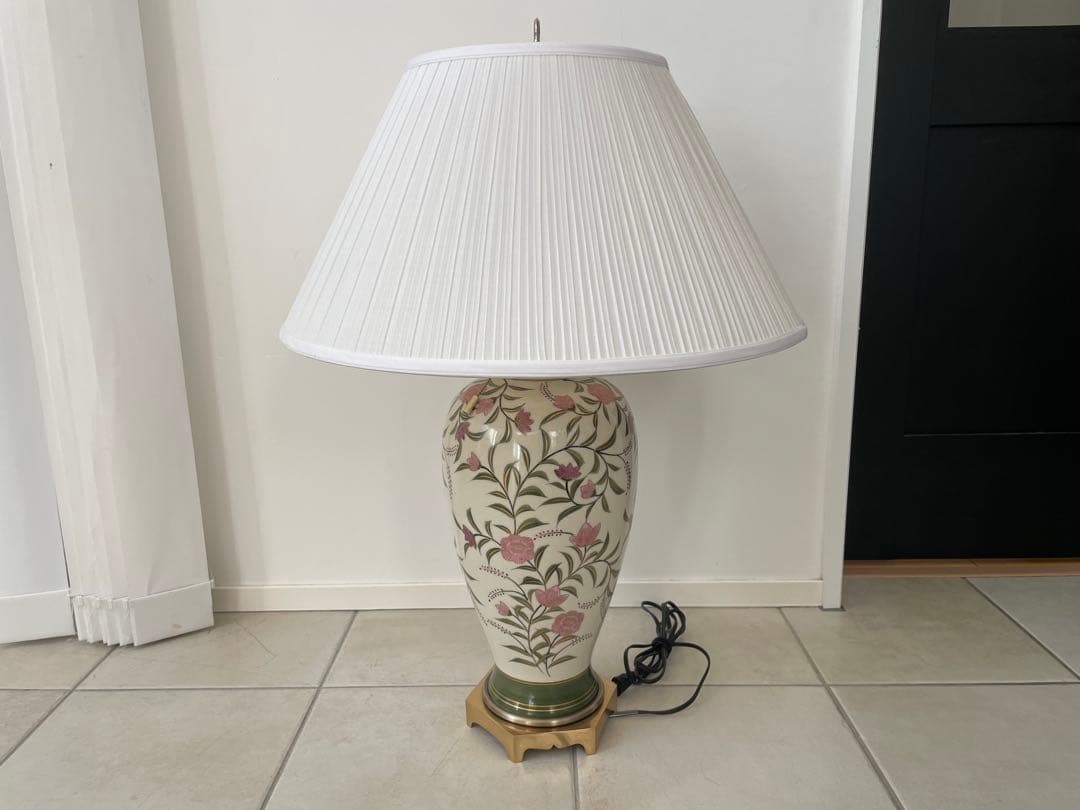 美品 ロイヤル 九谷 薩摩 テーブルスタンド 照明 陶器 モダン 最高級 ライト