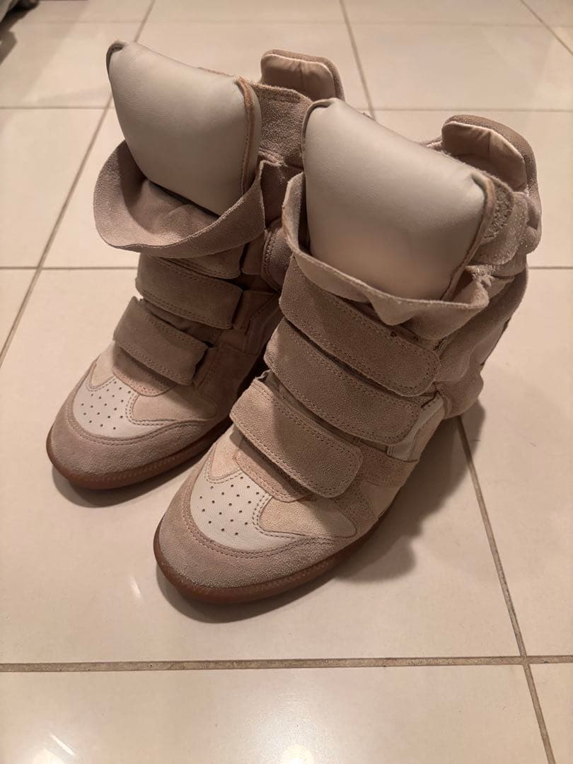 イザベルマラン ベケット スウェード レザー ハイカット スニーカー