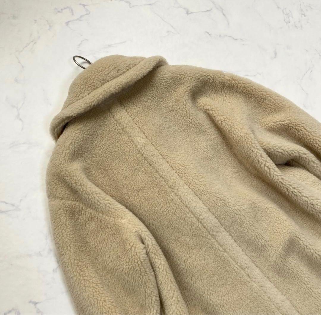 美品 マックスマーラ マレーラ ボア コート ベージュ ダブル 40 近年物