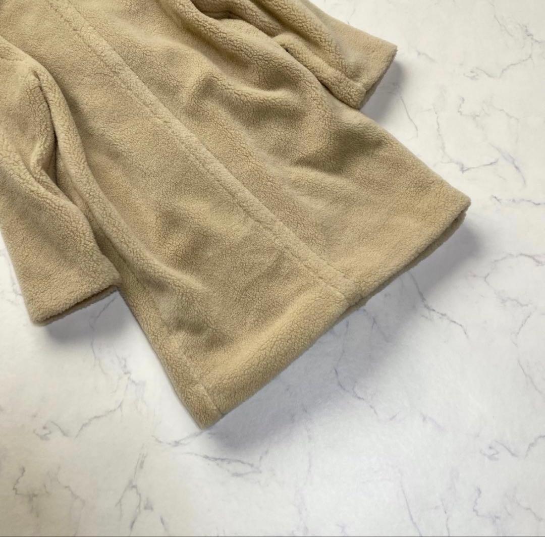 美品 マックスマーラ マレーラ ボア コート ベージュ ダブル 40 近年物