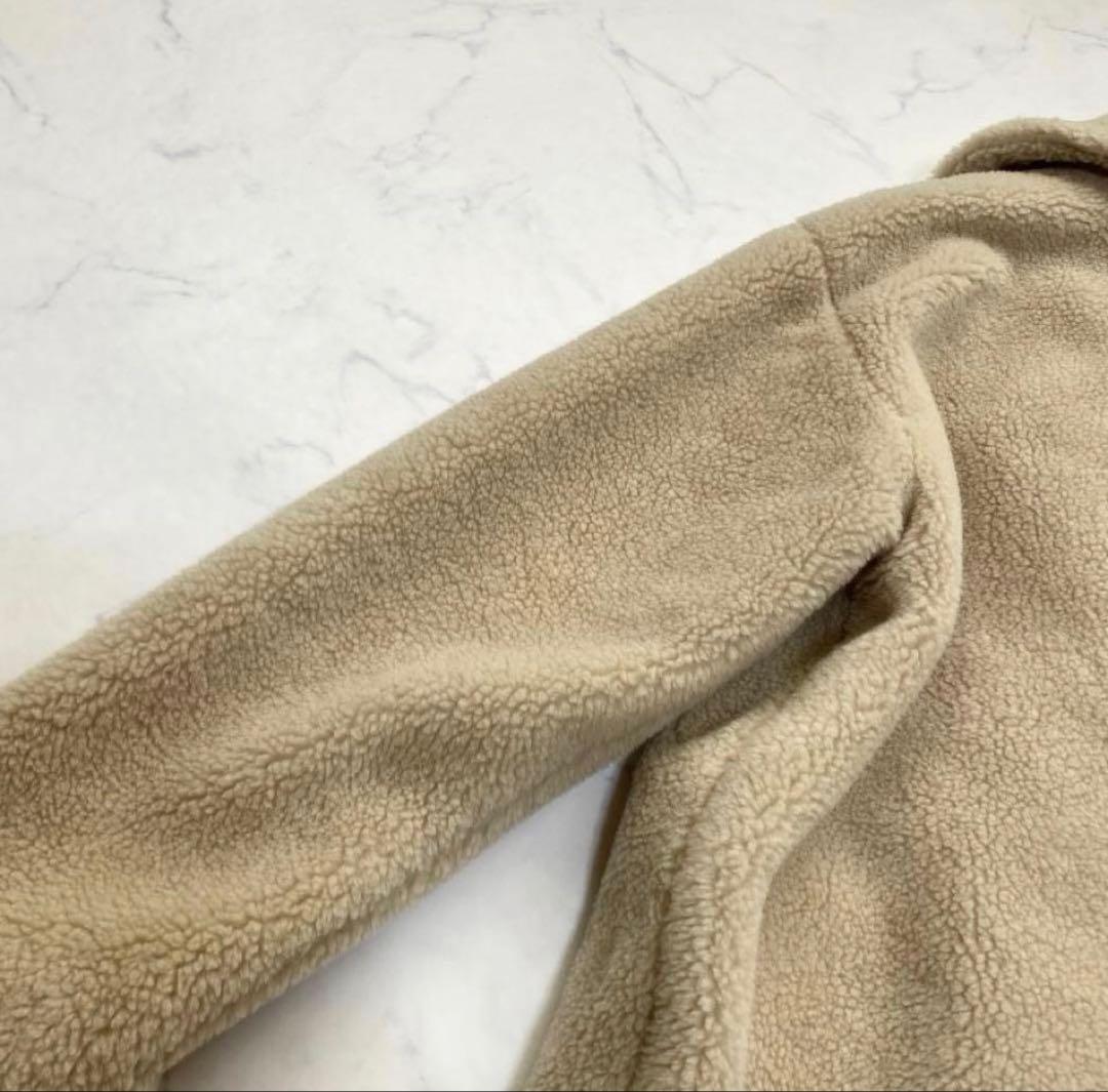 美品 マックスマーラ マレーラ ボア コート ベージュ ダブル 40 近年物