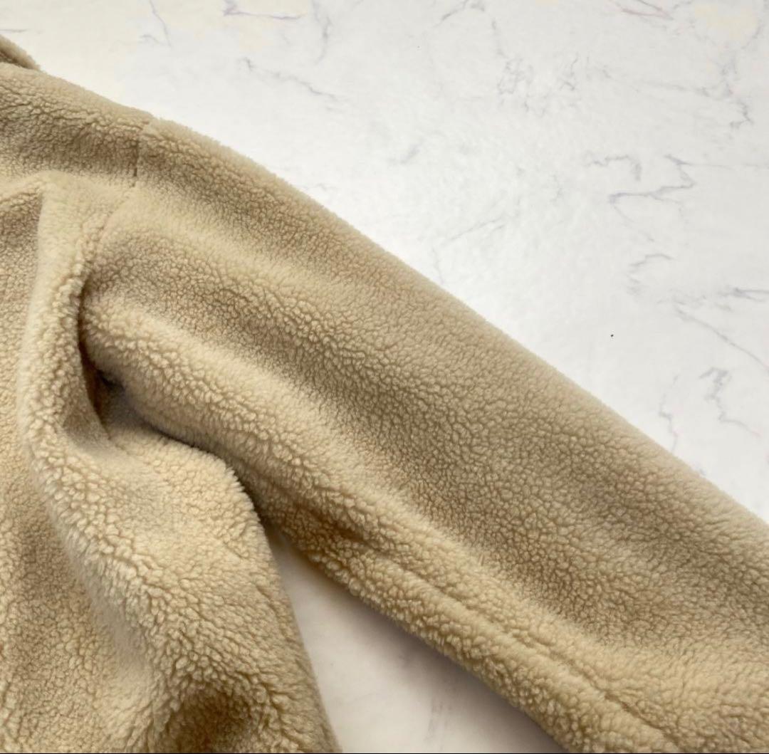 美品 マックスマーラ マレーラ ボア コート ベージュ ダブル 40 近年物