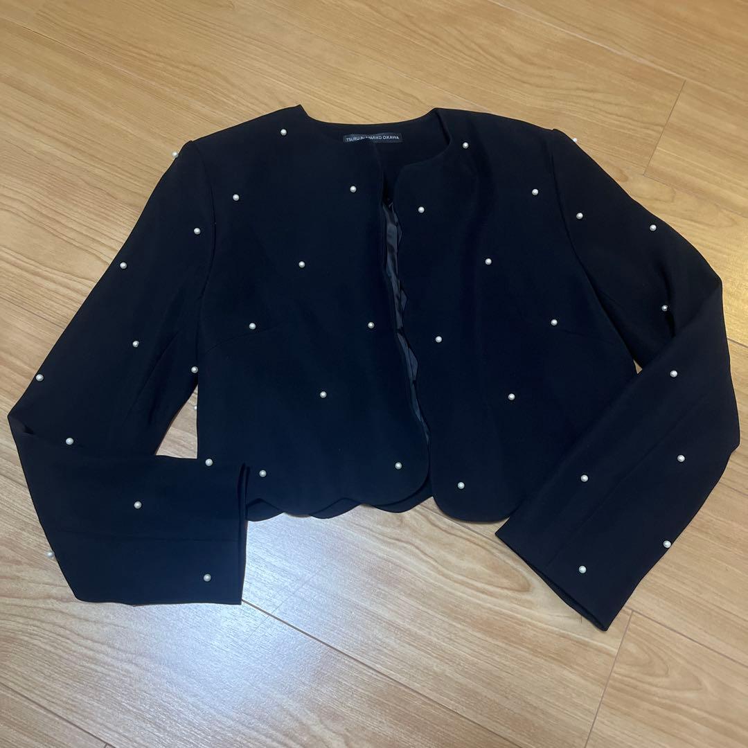 極美品✨ツルバイマリコオイカワ　2023　パール付きノーカラージャケット