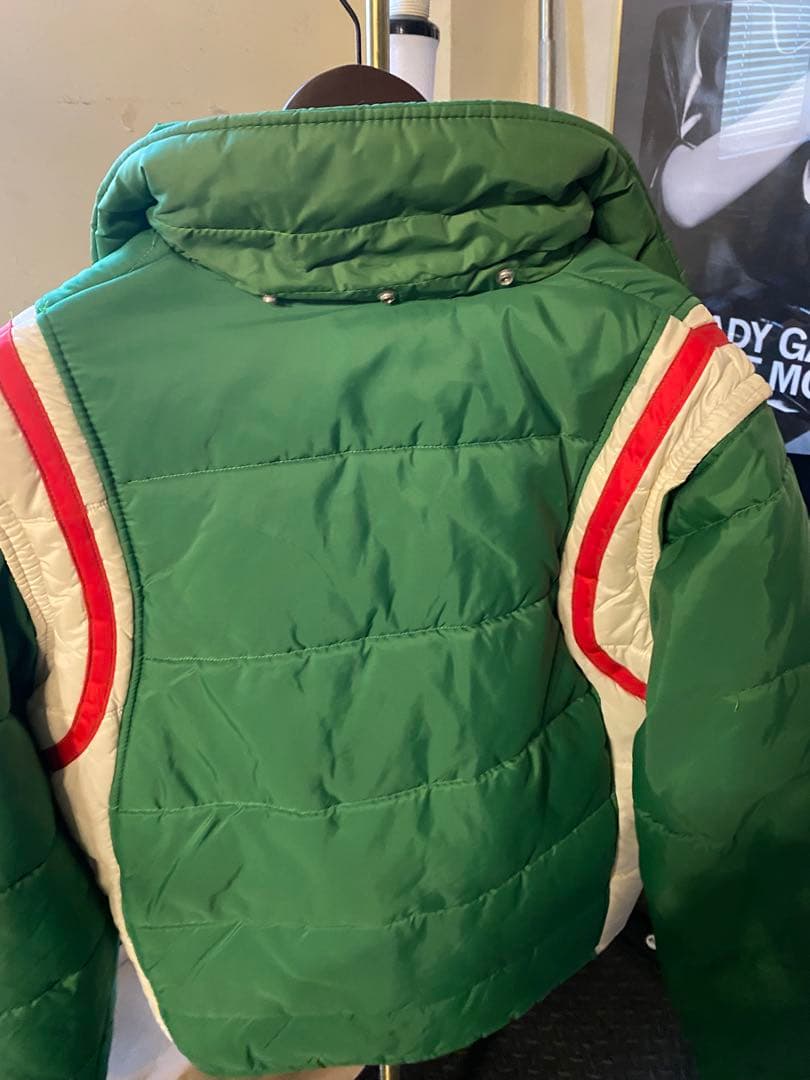 USA製　70’s 7up ダウンジャケット　ベストGreen Lサイズ