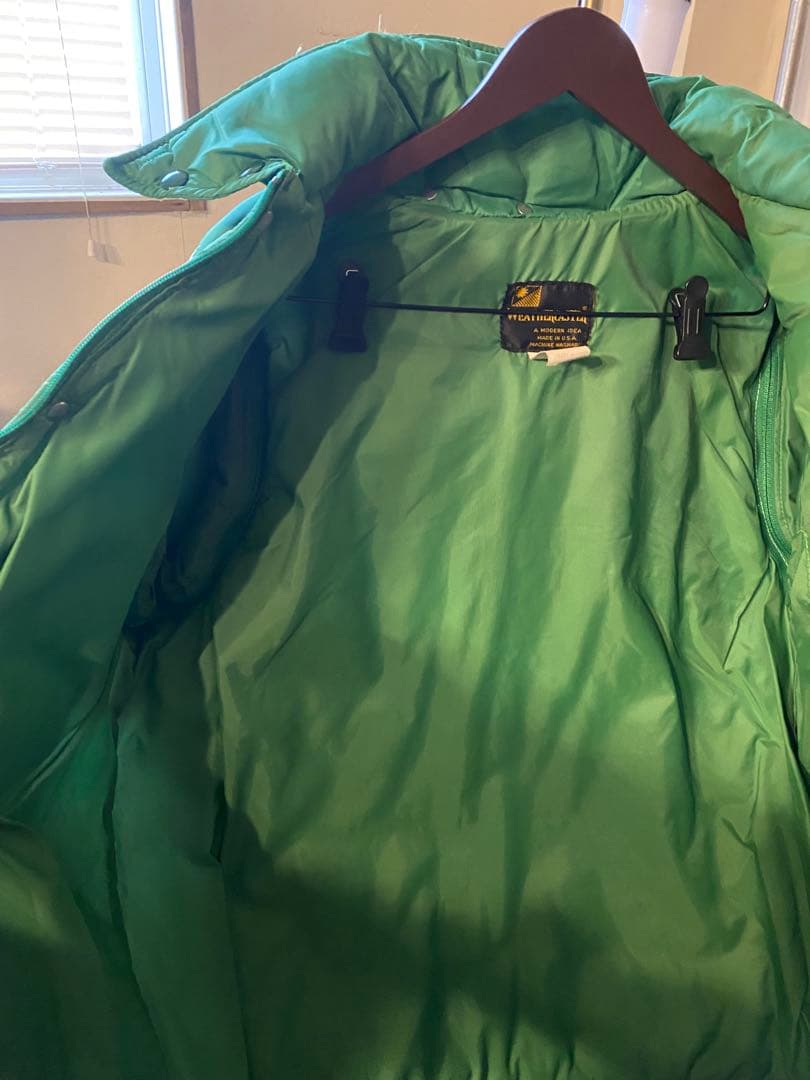 USA製　70’s 7up ダウンジャケット　ベストGreen Lサイズ