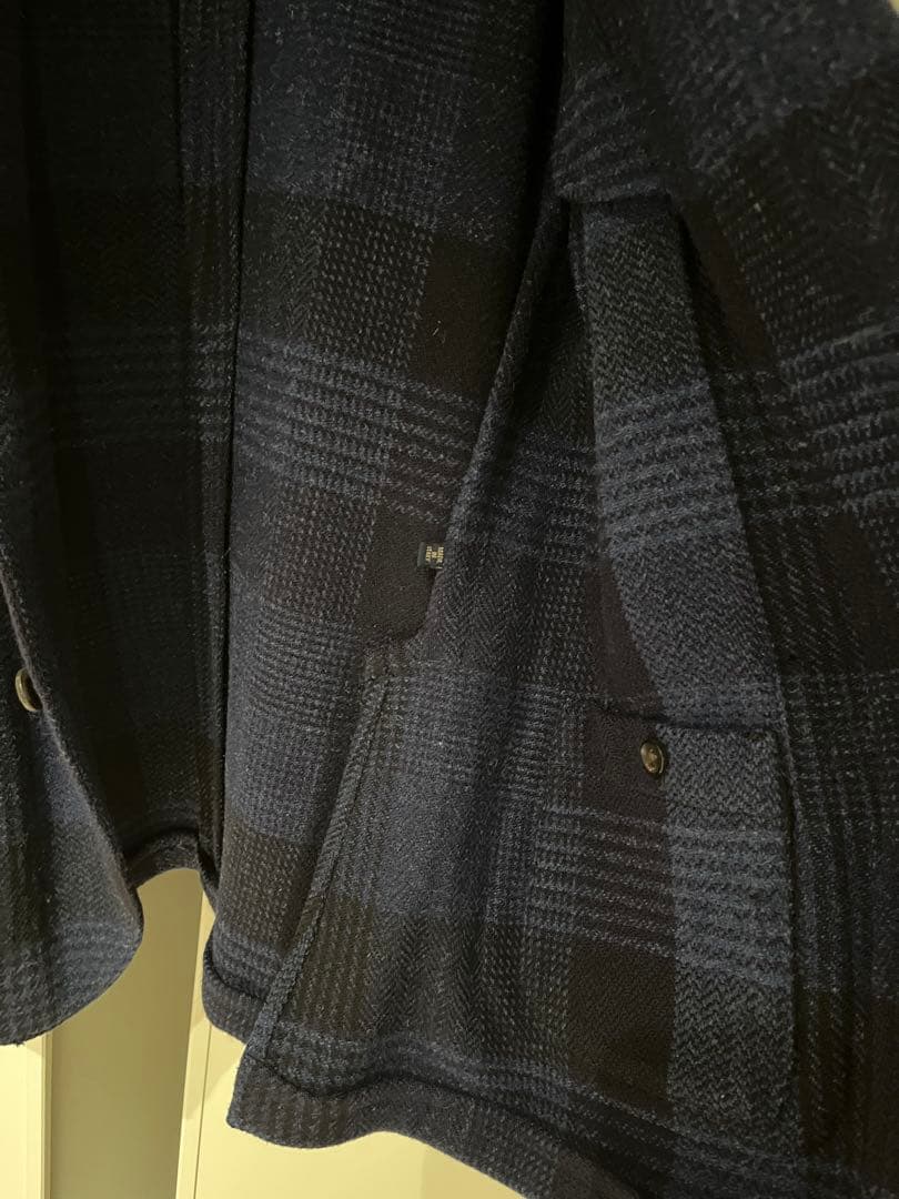 ラルディーニ　ウールジャケット　ネイビーウインドペーン46