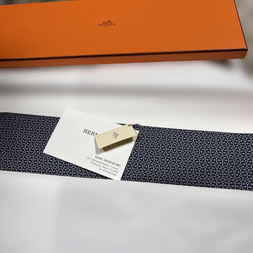 HERMES ネイビー ネクタイ✴︎年末限界大セール