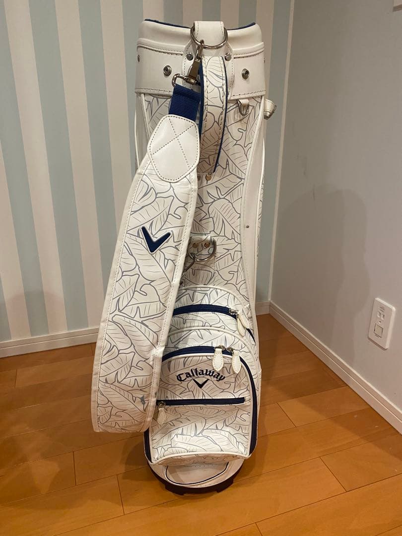Callaway ゴルフキャディバッグ ホワイト/ネイビー
