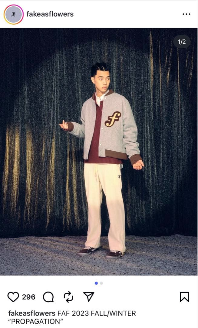 FAF FAKE AS FLOWERS スタジアムジャケット