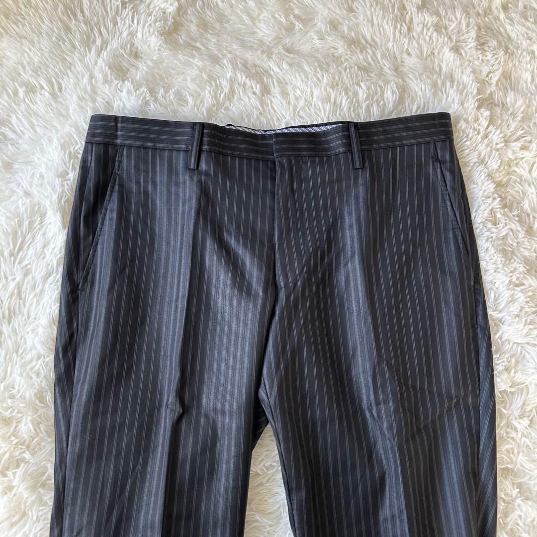 美品　MONSIEUR NICOLE セットアップ ビジネススーツ ストライプ