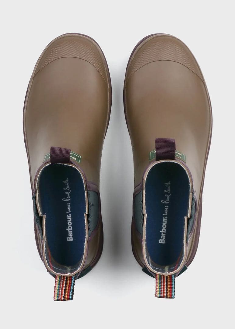 \"Paul Smith Loves Barbour\" サイドゴアレインブーツ