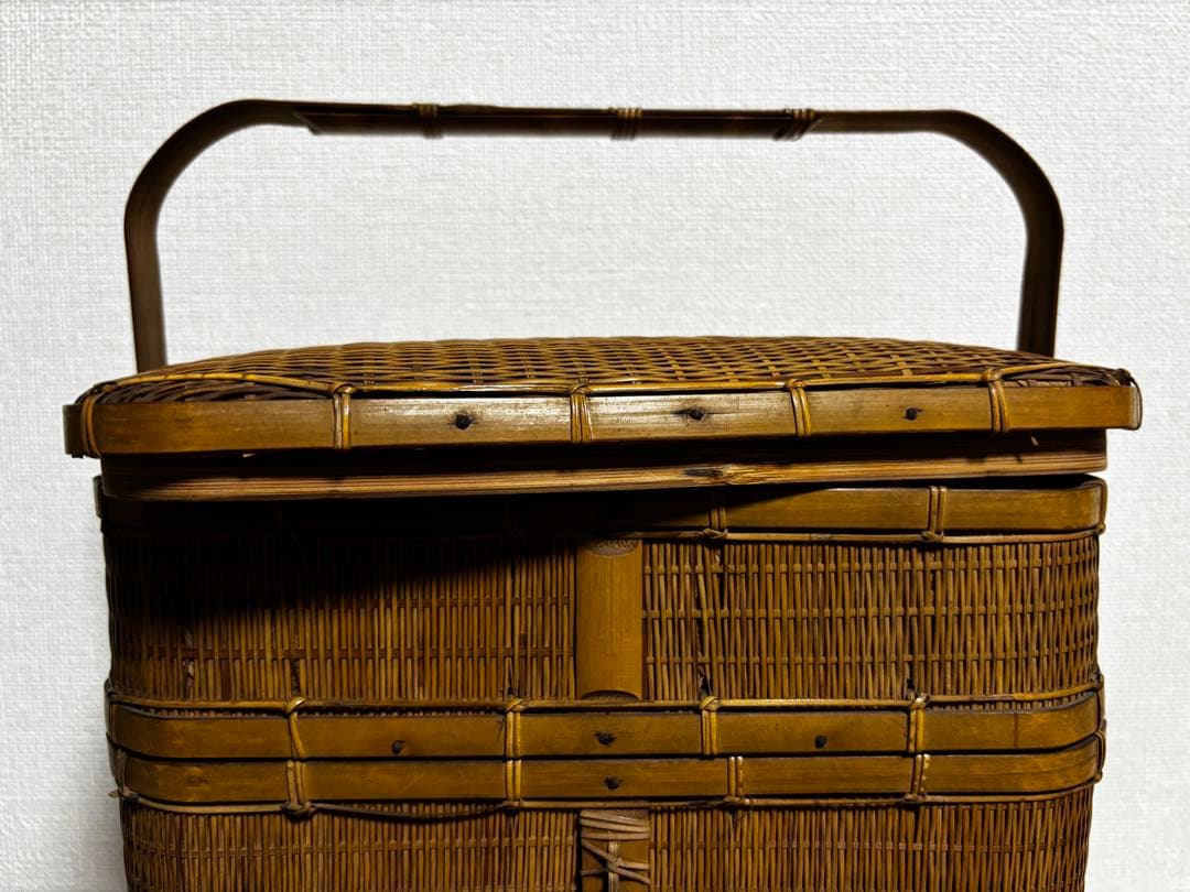 レトロ　竹細工　竹籠　インテリア