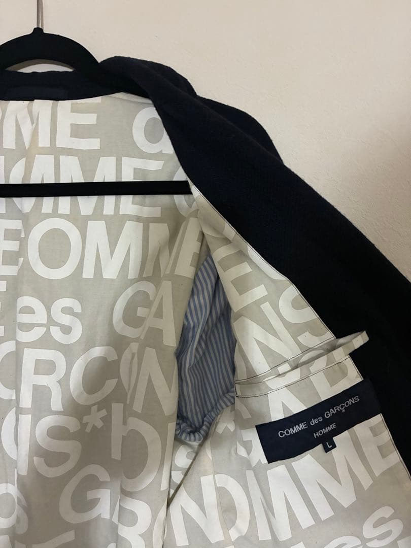 COMME des GARÇONS ネイビー テーラードジャケット Lサイズ