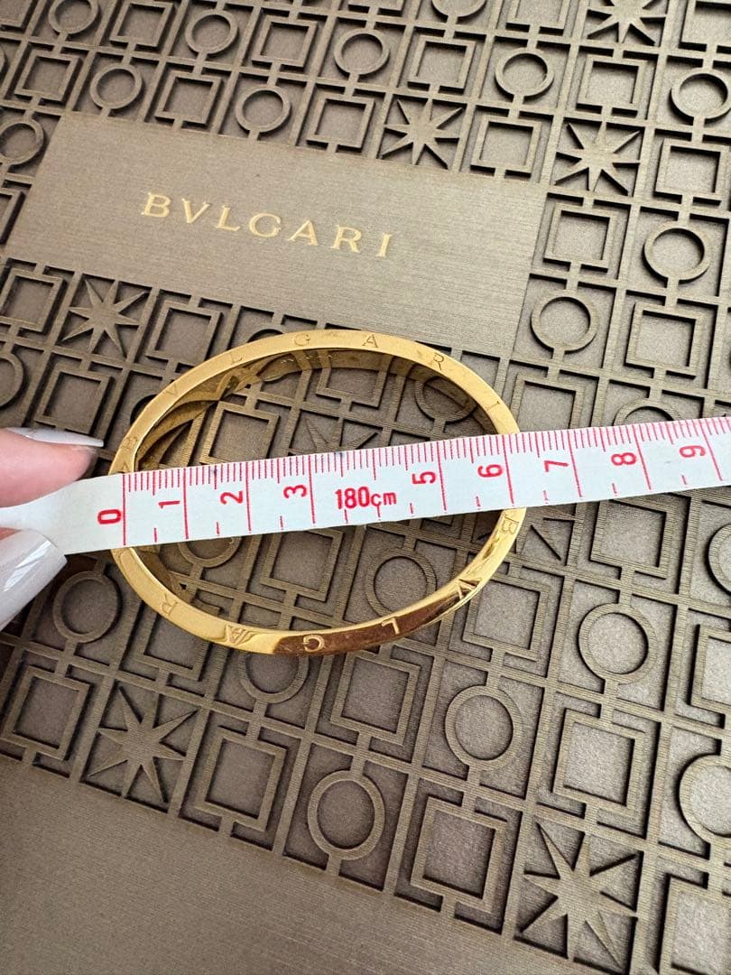 ブルガリ　ブルーレザー　バングル