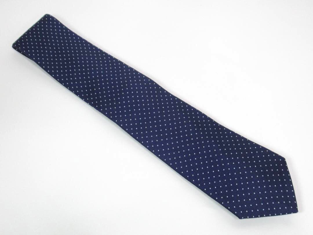 TURNBULL&ASSER ターンブル＆アッサー ネクタイ ドット柄 ネイビー