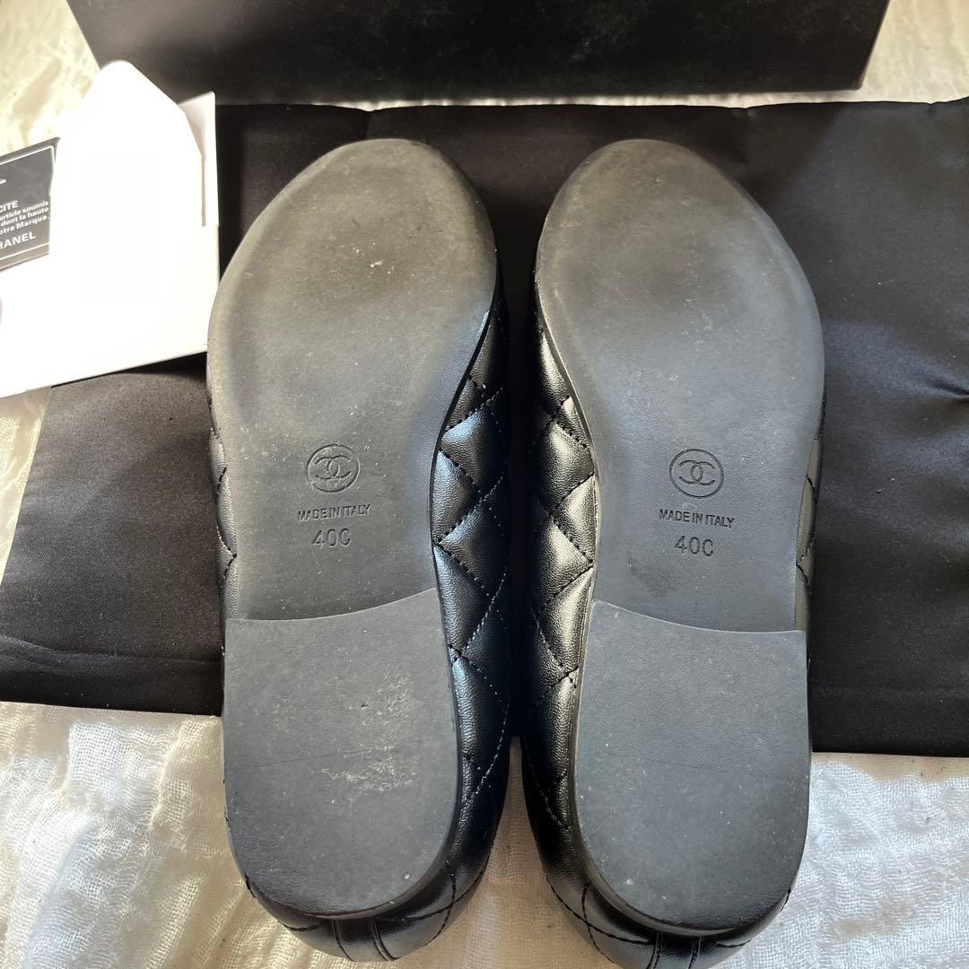 美品✨CHANEL バレエシューズ パンプス マトラッセ ココマーク レザー