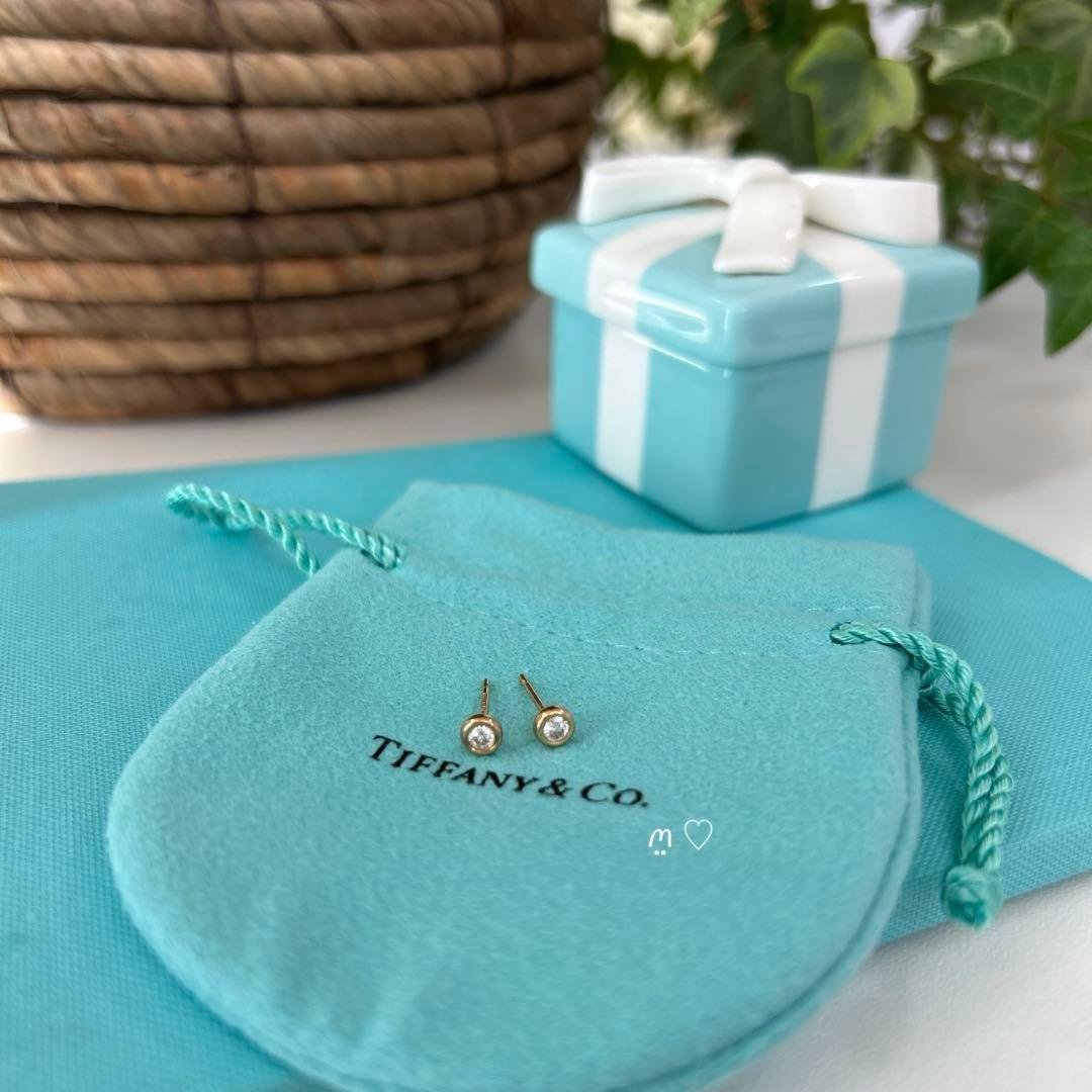 ティファニー　ダイヤモンドバイザヤードピアス0.14ct　Ꮶ18ローズゴールド