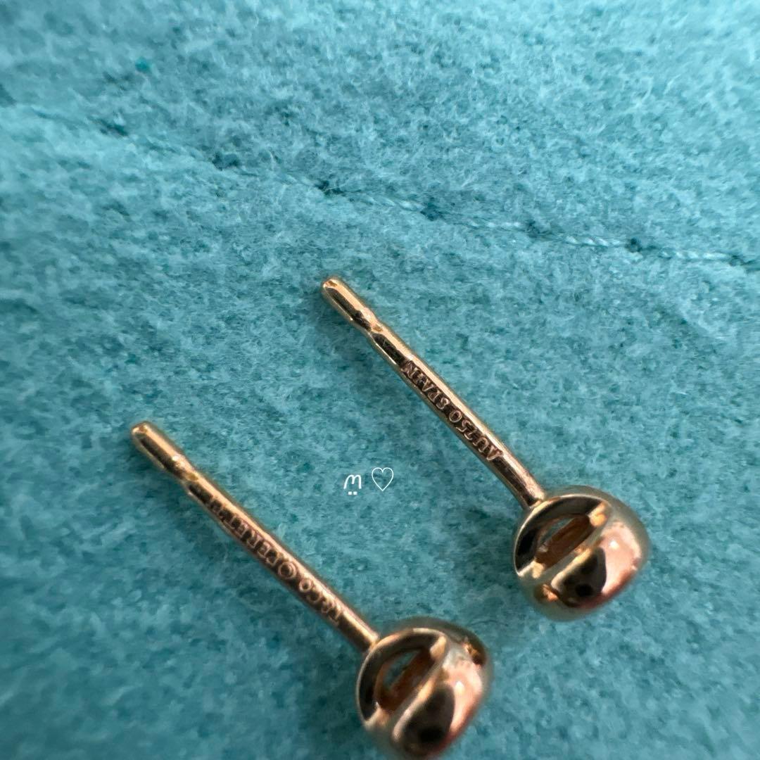 ティファニー　ダイヤモンドバイザヤードピアス0.14ct　Ꮶ18ローズゴールド