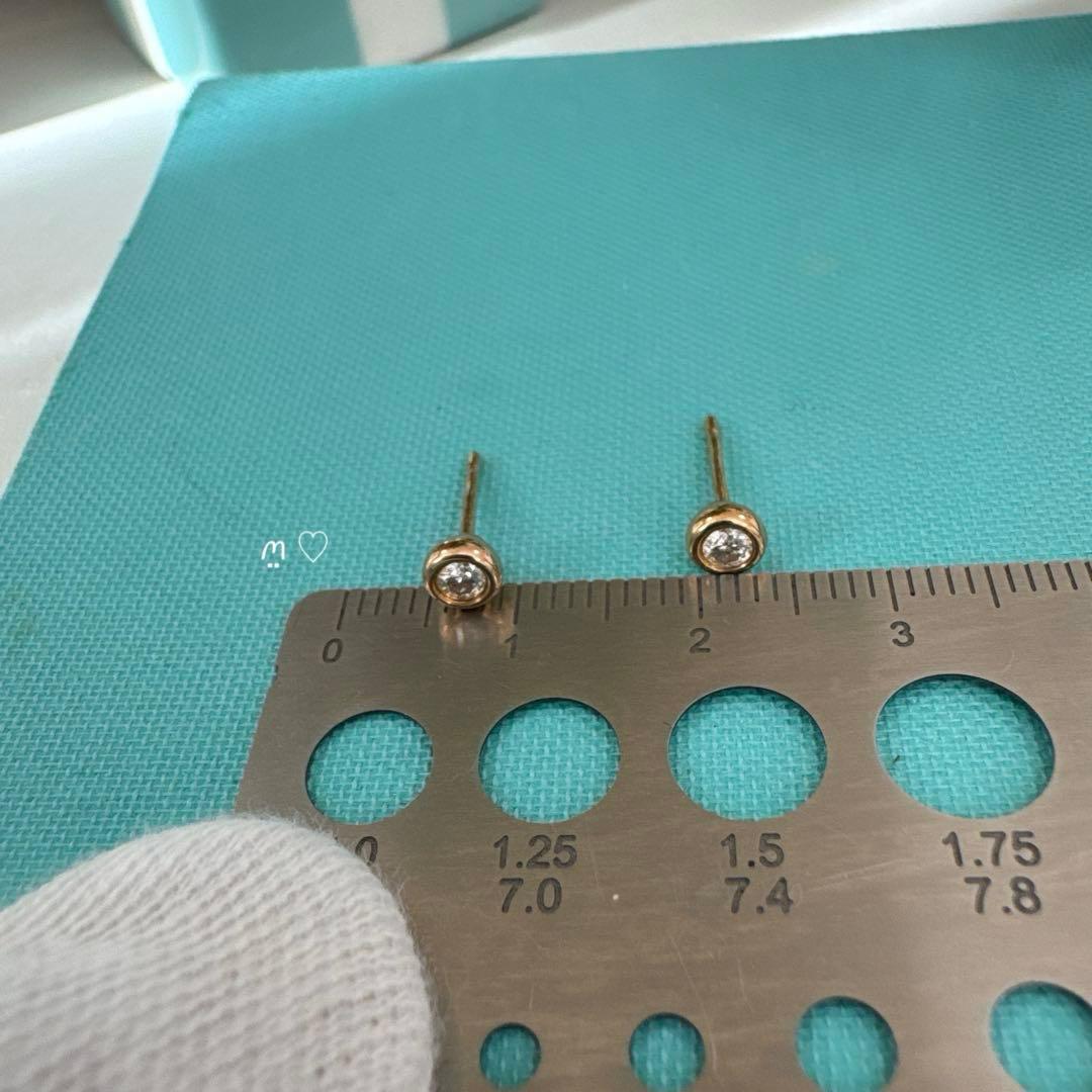 ティファニー　ダイヤモンドバイザヤードピアス0.14ct　Ꮶ18ローズゴールド