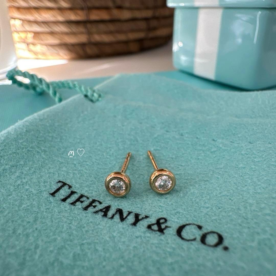 ティファニー　ダイヤモンドバイザヤードピアス0.14ct　Ꮶ18ローズゴールド