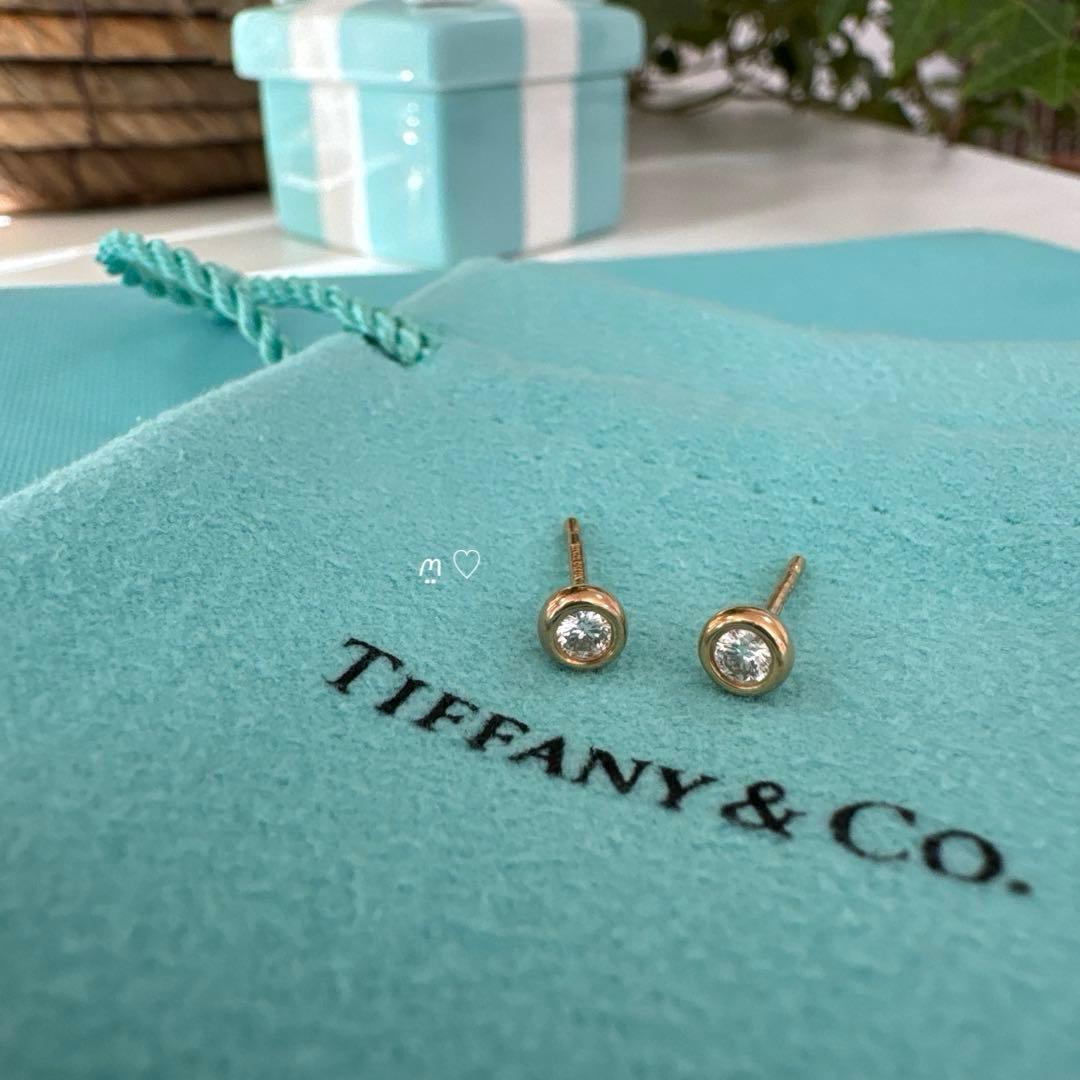 ティファニー　ダイヤモンドバイザヤードピアス0.14ct　Ꮶ18ローズゴールド