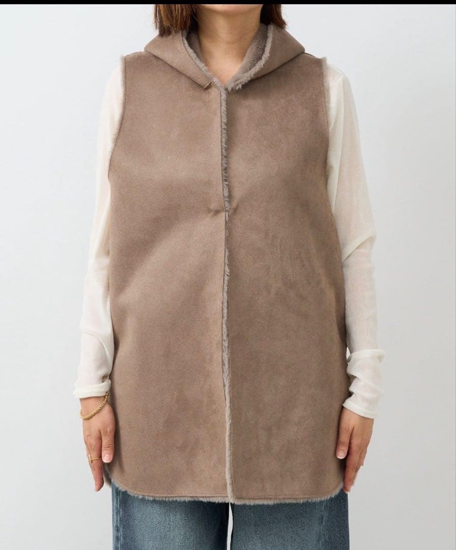 RIVE DROITE(リヴドロワ) エコファーフードジレ