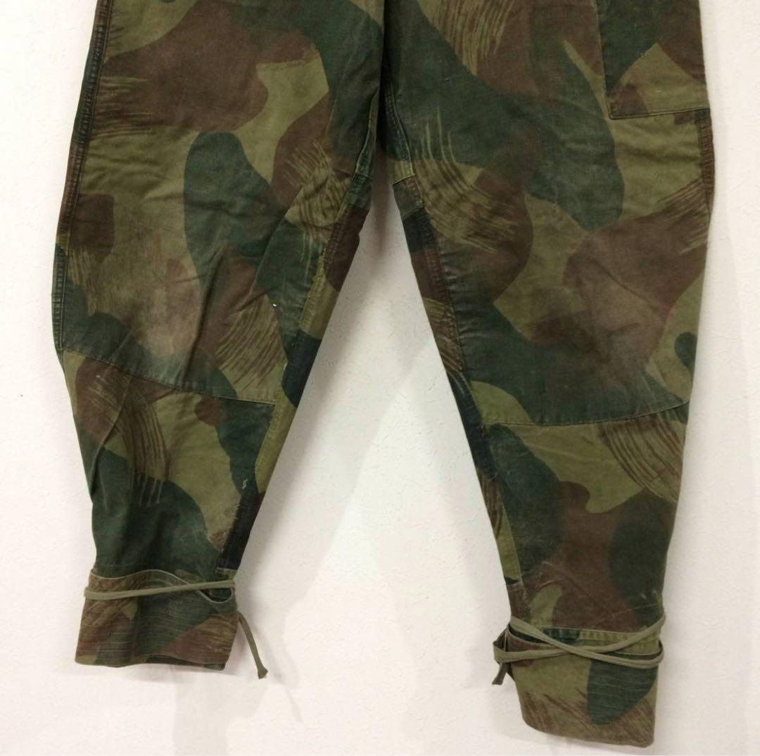 ビンテージ　50s　ミリタリー　ベルギー軍　ブラッシュスクロールカモ　パンツ