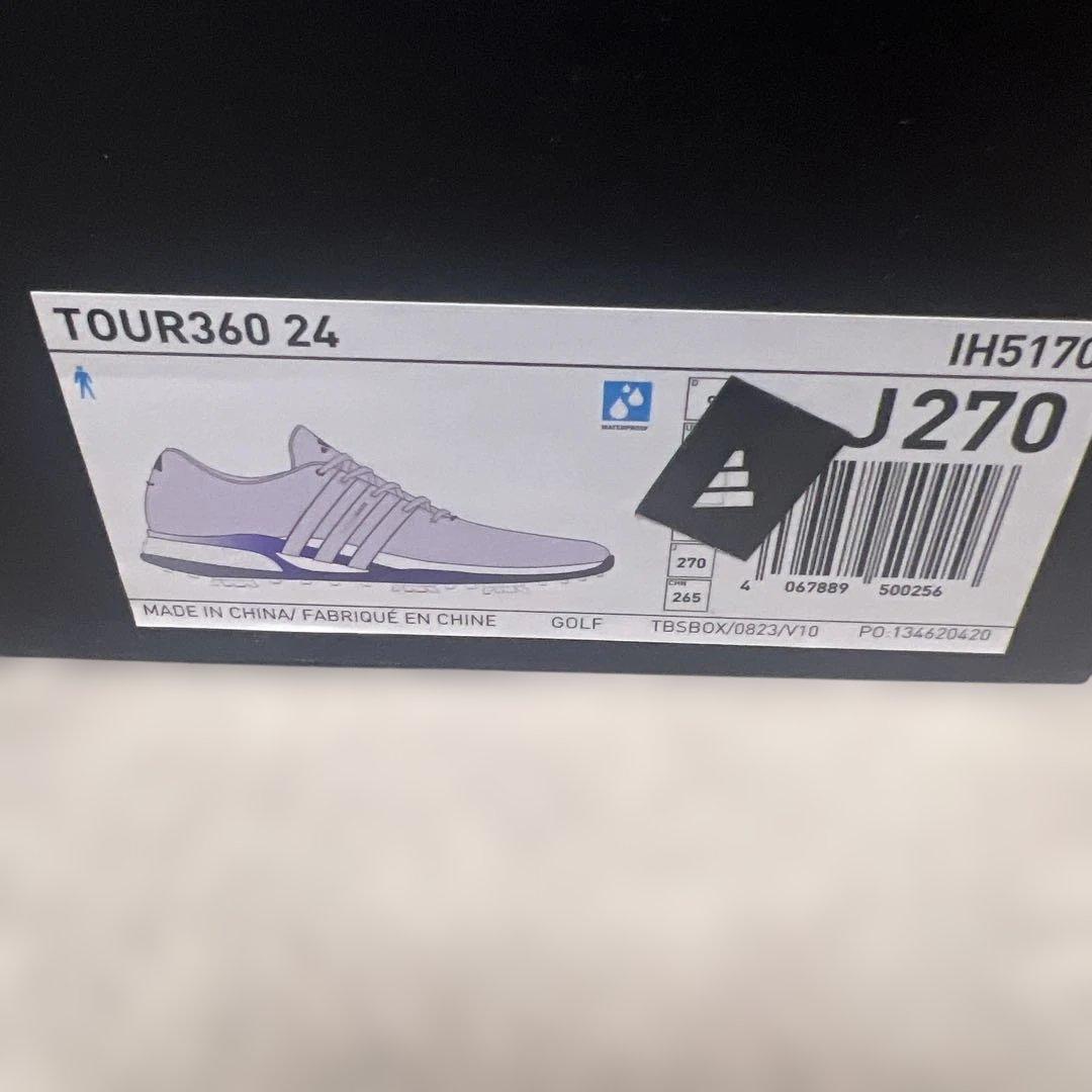 adidas ゴルフシューズ ツアー360 27.0cm ダッシュグレー 紐