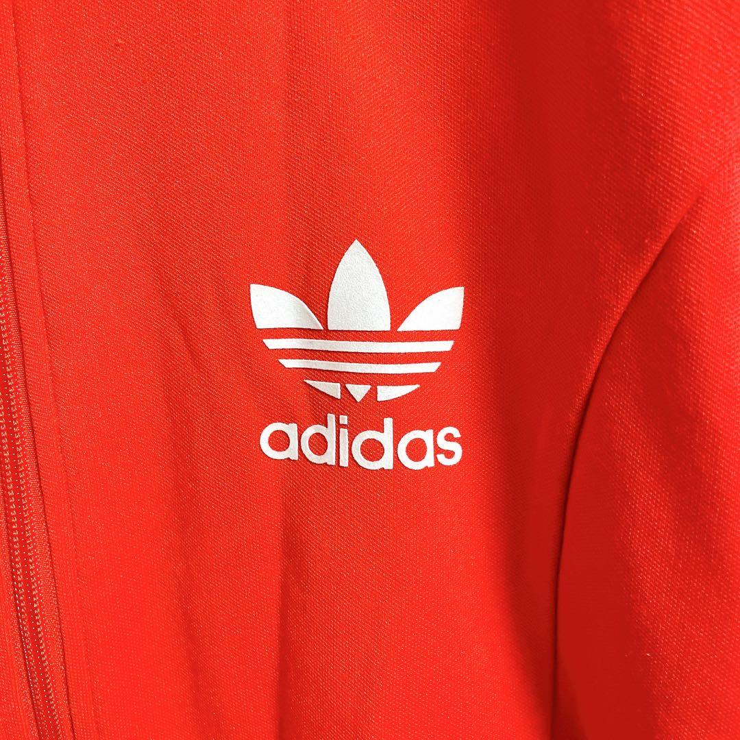 adidas 00's 黒タグ　トラックジャケット　ジャージ　デカロゴ　オレンジ