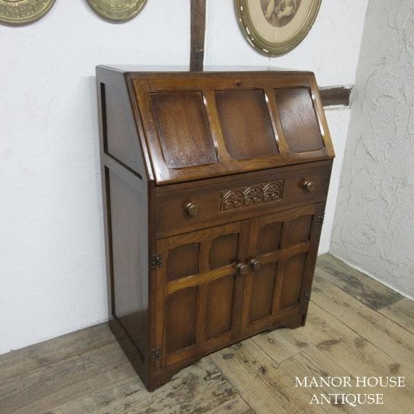 イギリス アンティーク 家具 ジェンティーク ビューロー デスク 机 6147d