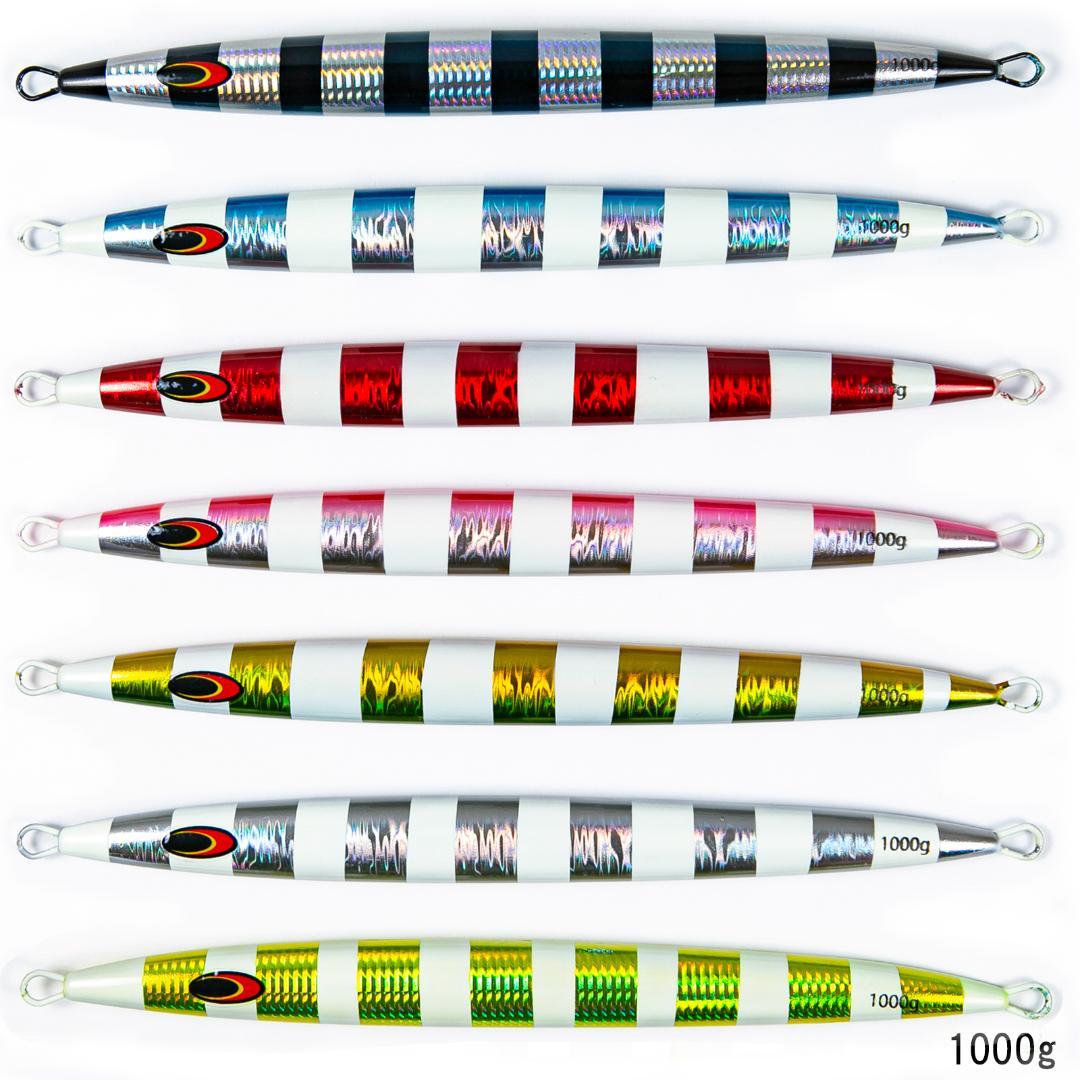 メタルジグ１０００ｇ３４．０ｃｍ ７色７本セット　新品　送料無料