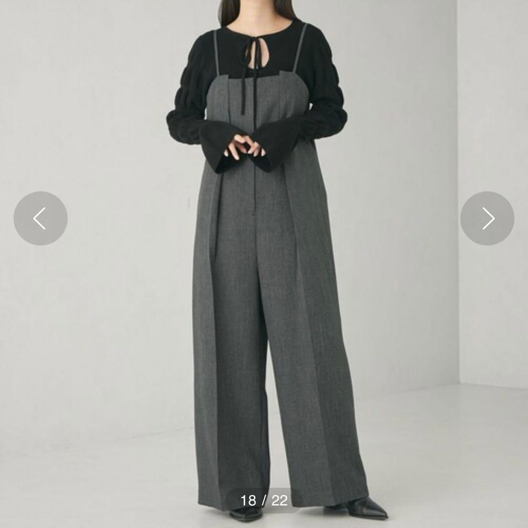 新品未使用✨EMMEL REFINS サロペット タックキャミ パンツ M