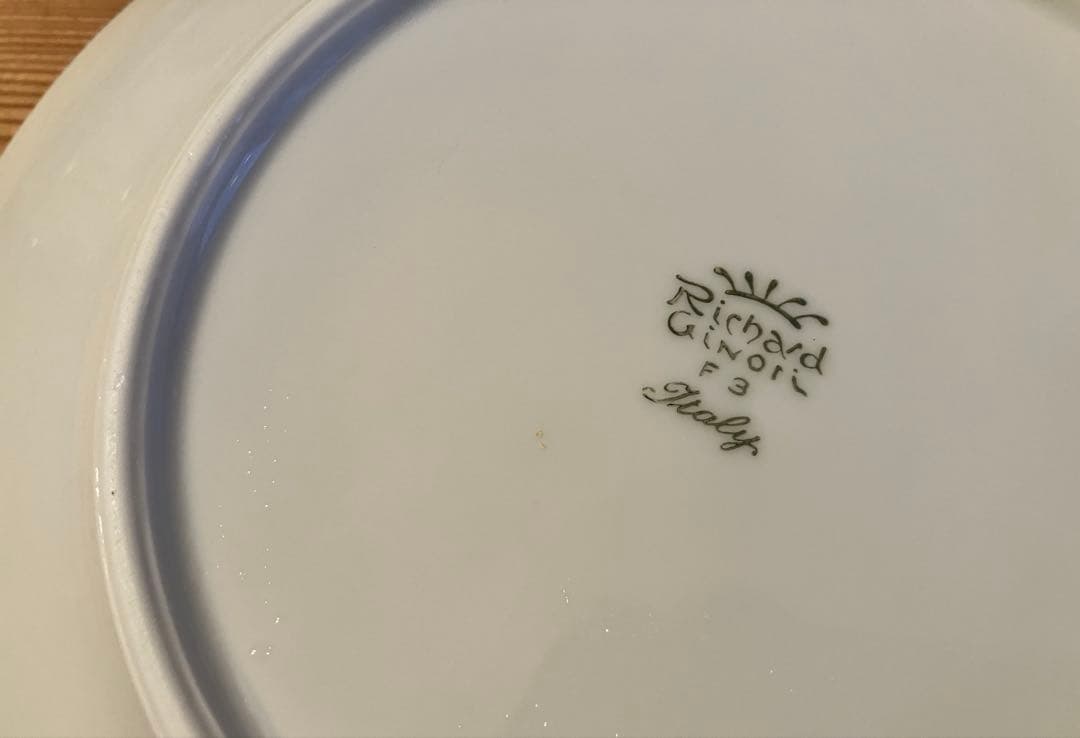 ジノリ　ベッキオホワイト　19.5デザートプレート×6