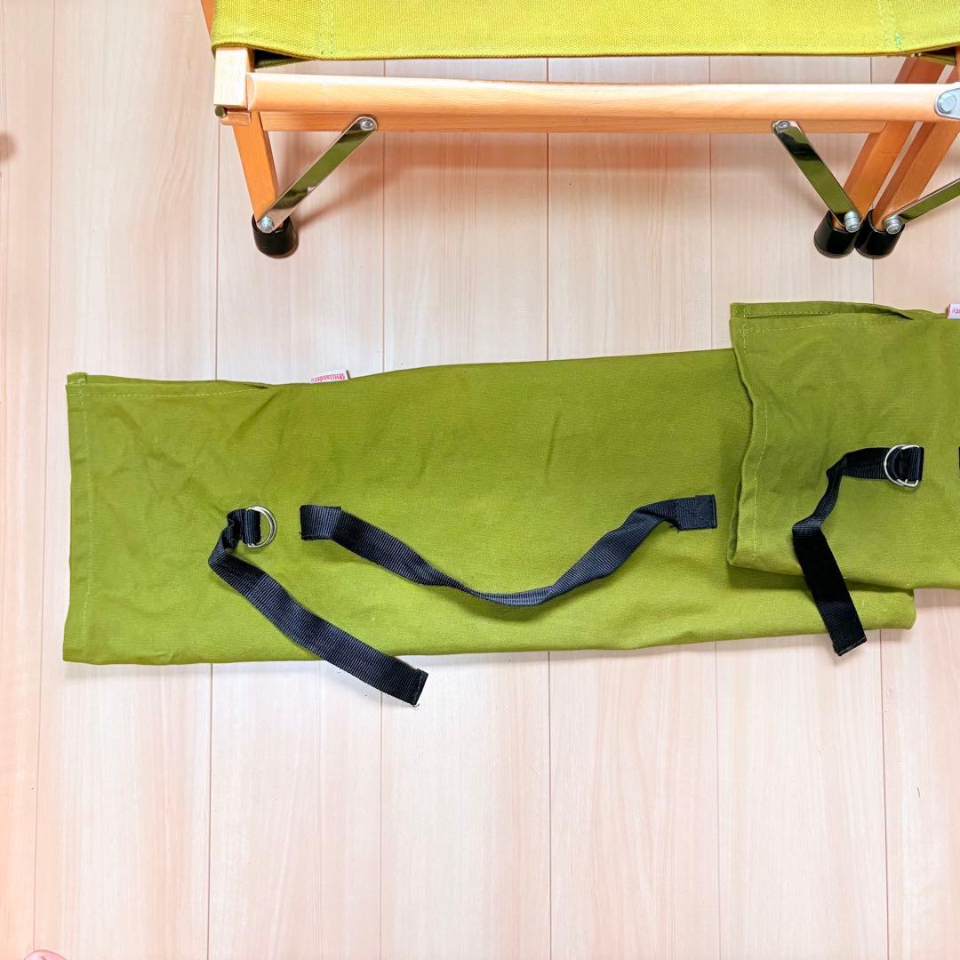 ハイランダー ウッドフレーム カーミットチェア コットン グリーン2脚セット