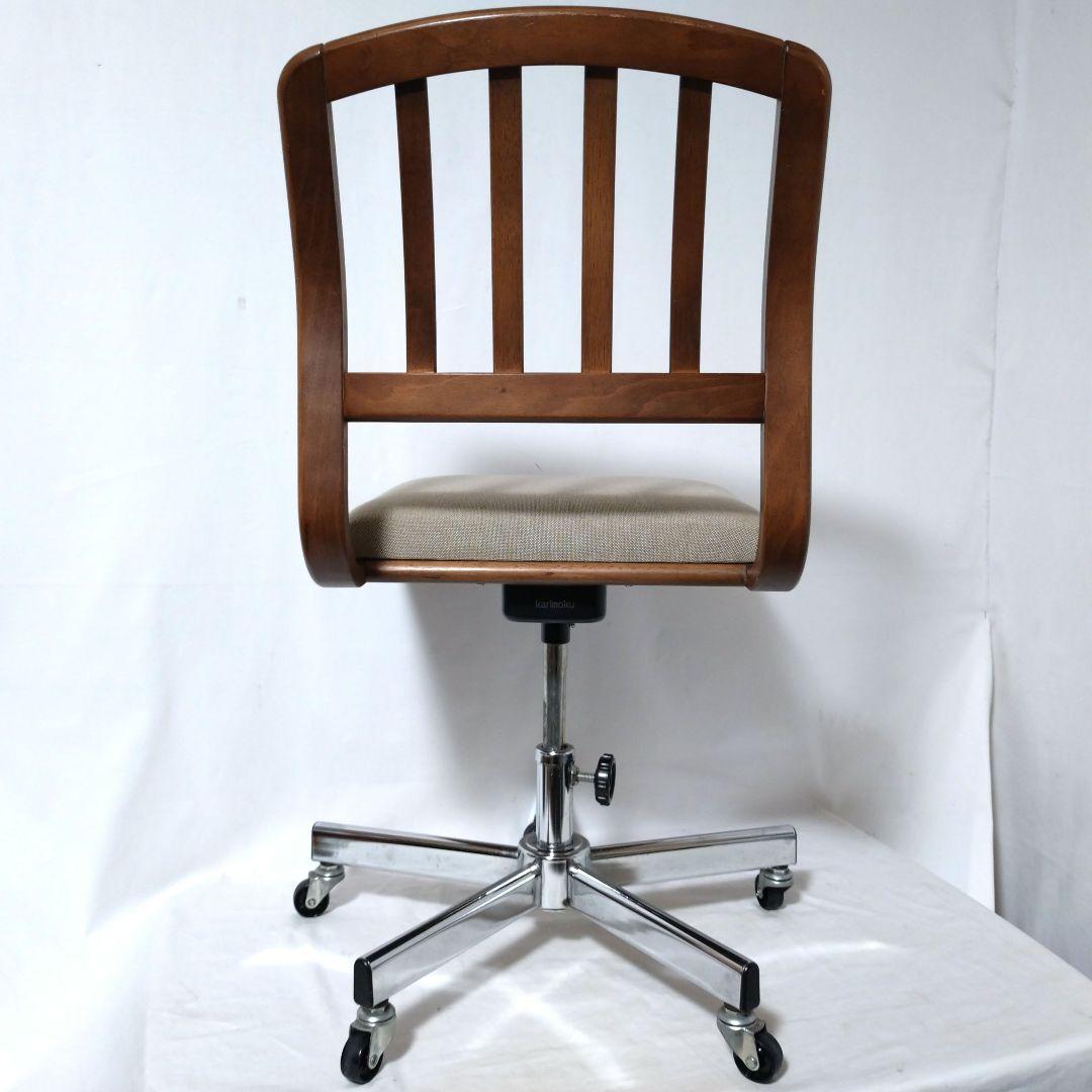 希少　karimoku　カリモク　デスクチェア　ヴィンテージ　回転椅子　昇降式