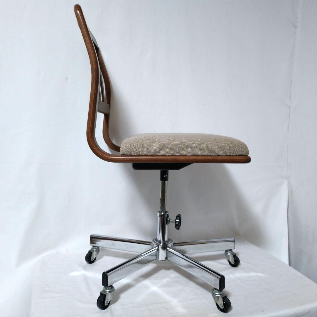希少　karimoku　カリモク　デスクチェア　ヴィンテージ　回転椅子　昇降式