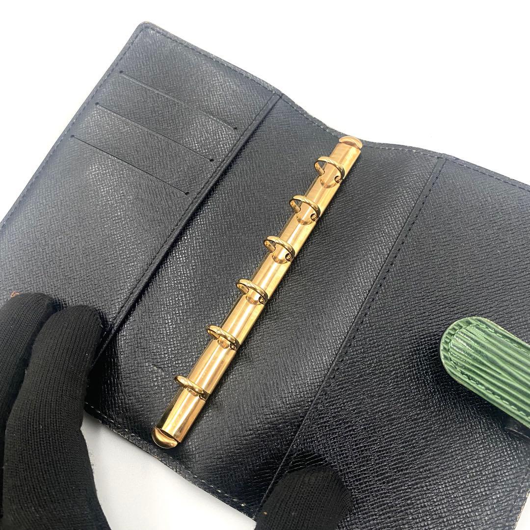 ルイヴィトン エピ アジェンダ PM 手帳カバー 手帳ケース 6穴 グリーン