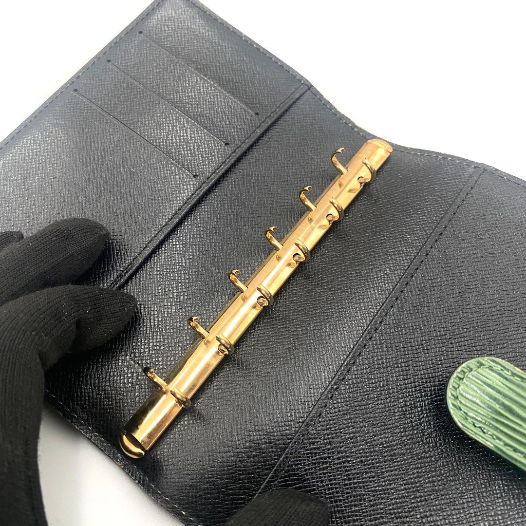 ルイヴィトン エピ アジェンダ PM 手帳カバー 手帳ケース 6穴 グリーン