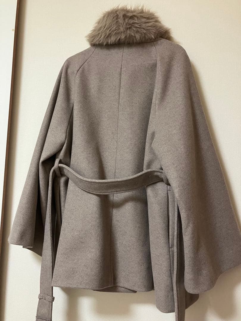 Chico ファー取り外しケープコート