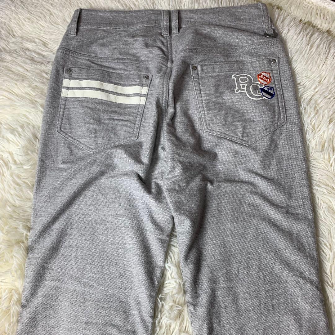 【裏起毛】パーリーゲイツ パンツ サイズ1 グレー ストレッチ 伸縮 PG