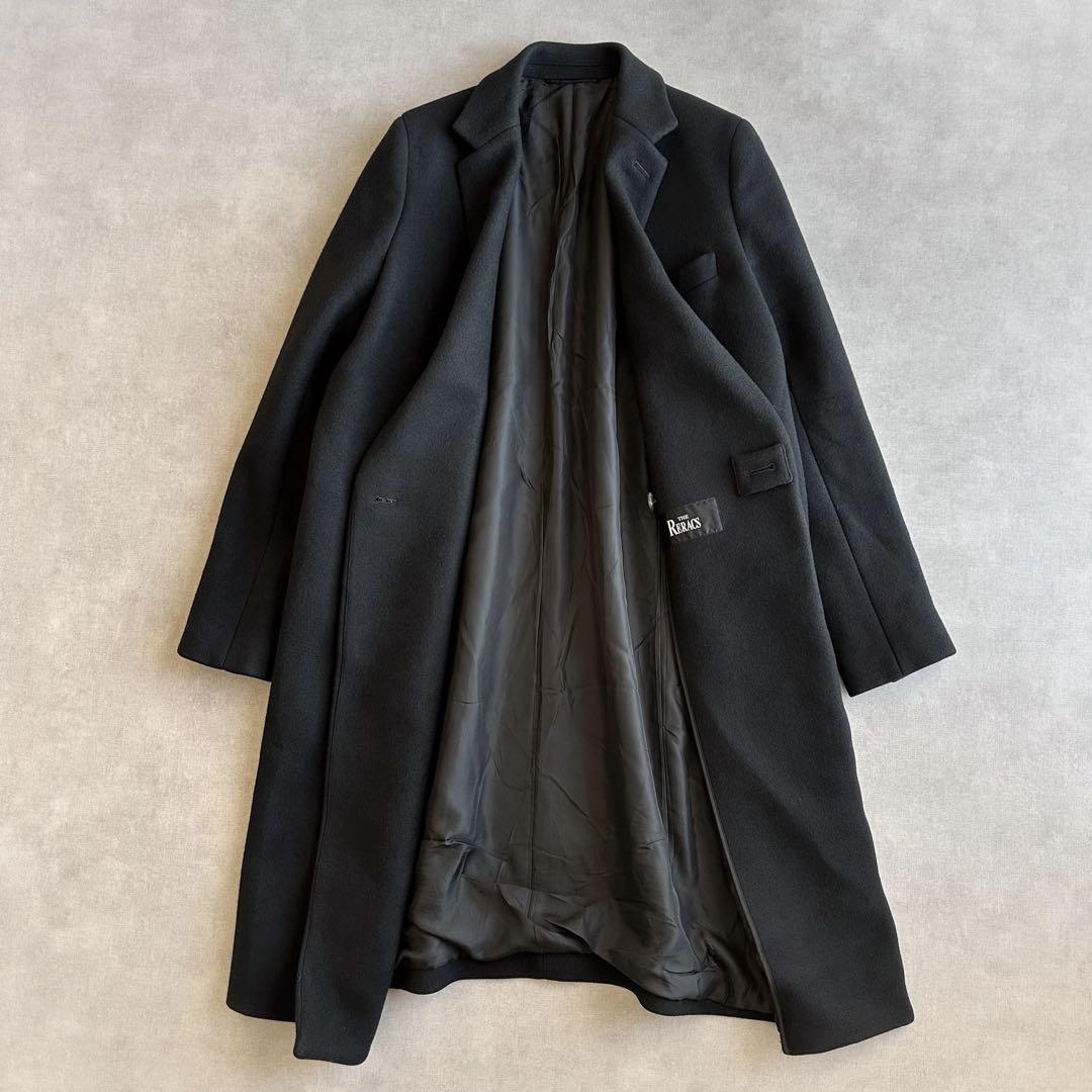 美品▲THE RERACS リラクス//ウールメルトンチェスターコート▲ブラック