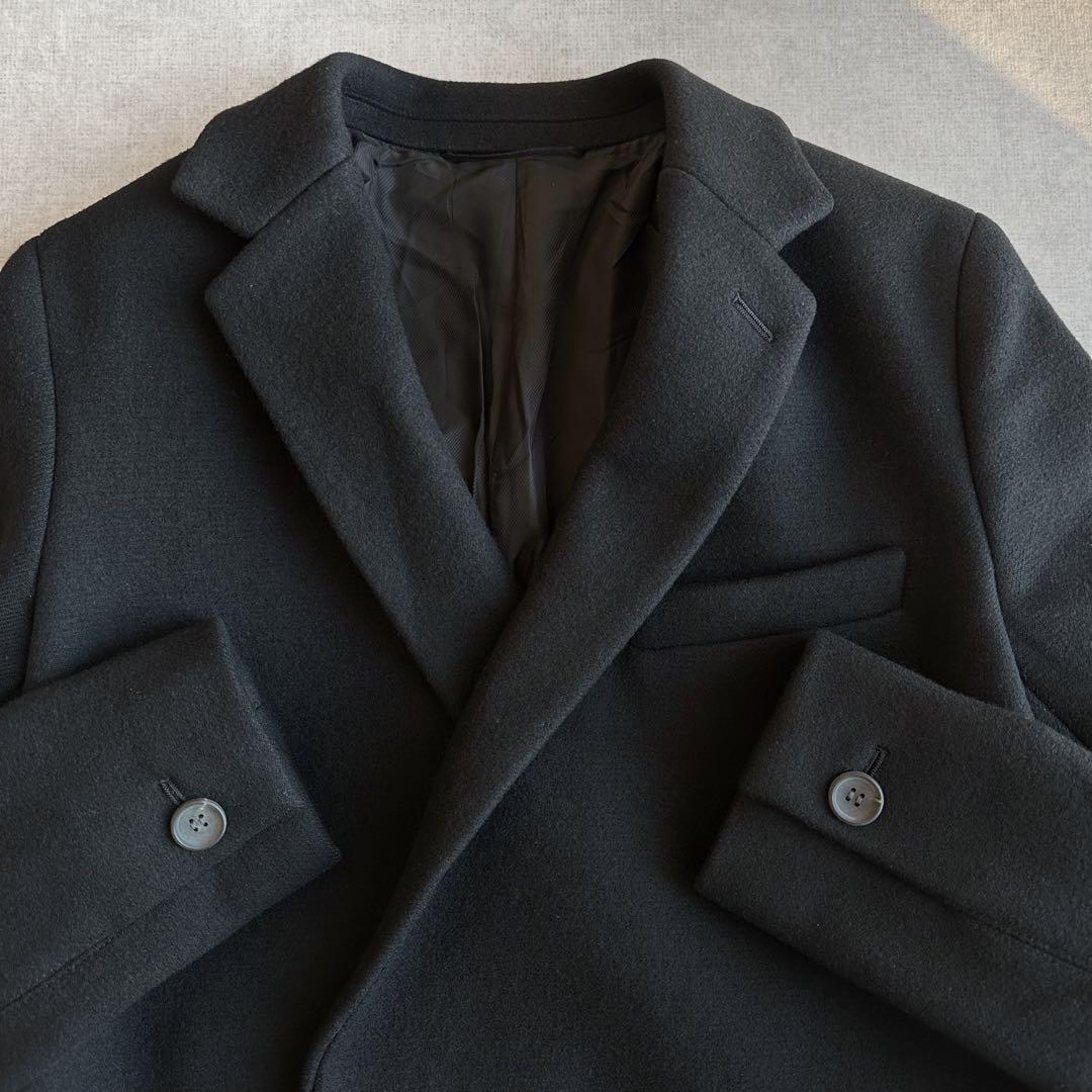 美品▲THE RERACS リラクス//ウールメルトンチェスターコート▲ブラック